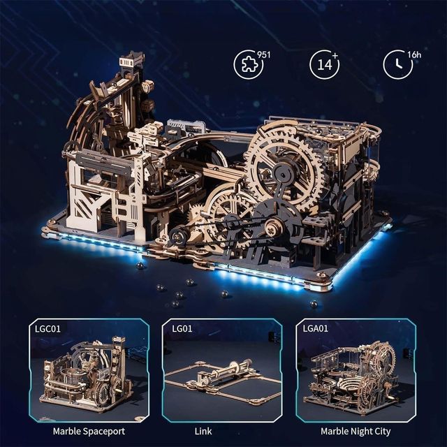 Pista de Canicas Marble Run Puzzle Madera