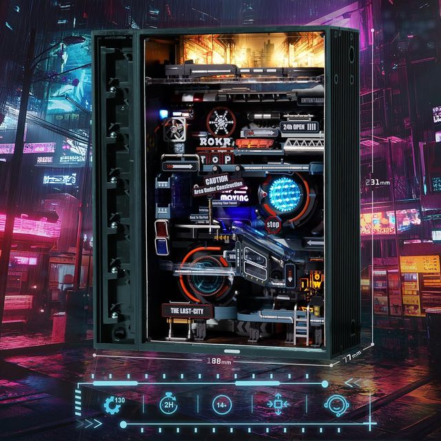 Maqueta Cyberpunk ROKR Madera