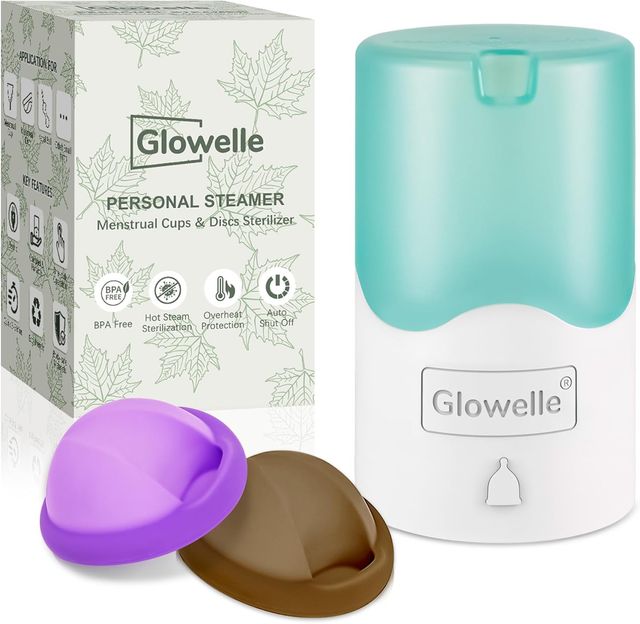 Set Esterilizador y Discos Menstruales Glowelle