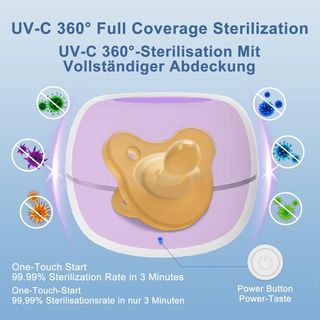 Esterilizador portátil de chupetes UV