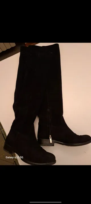 Stivali camoscio nero donna tg 38