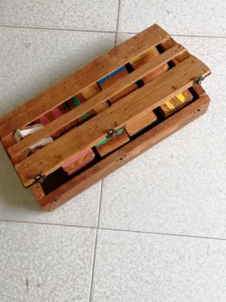 Bocce quadrate in legno colorate