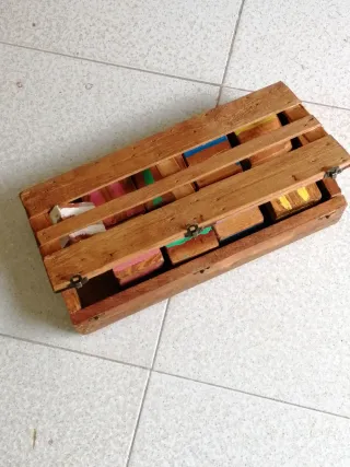 Bocce quadrate in legno colorate