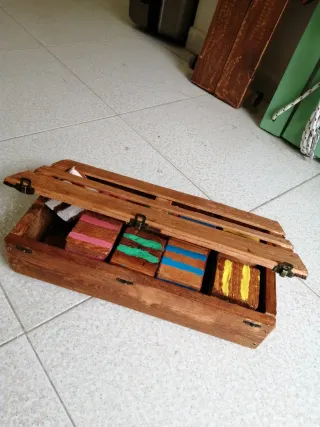 Bocce quadrate in legno colorate