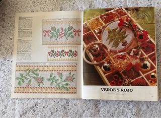 3 revistas LABORES DEL HOGAR Punto de cruz/bordado