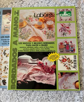 3 revistas LABORES DEL HOGAR Punto de cruz/bordado