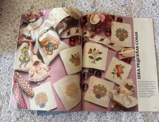 3 revistas LABORES DEL HOGAR Punto de cruz/bordado