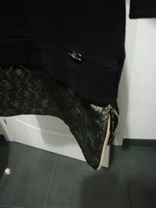 Abito corto Anima Gemella nero e oro