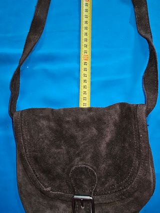 Bandolera ante marrón Zara hebilla