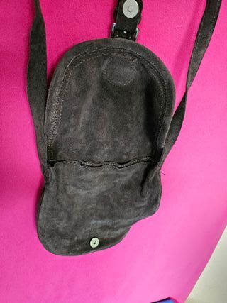 Bandolera ante marrón Zara hebilla