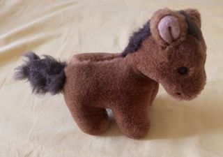 Cavallino peluche marrone