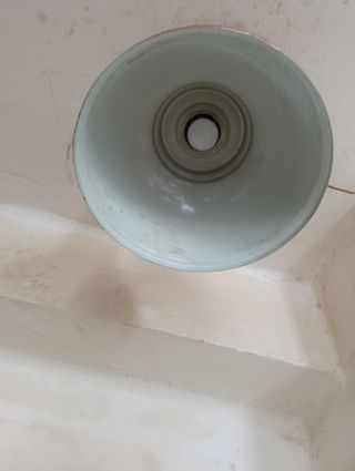 Lámpara colgante industrial metálica roja