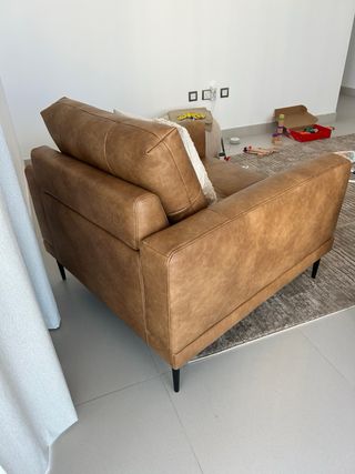 Sofá 3 plazas + Butaca Marrón