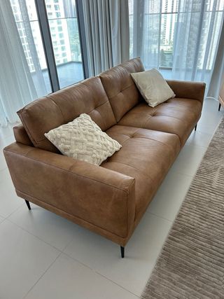 Sofá 3 plazas + Butaca Marrón