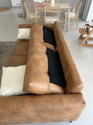 Sofá 3 plazas + Butaca Marrón