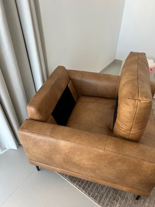 Sofá 3 plazas + Butaca Marrón