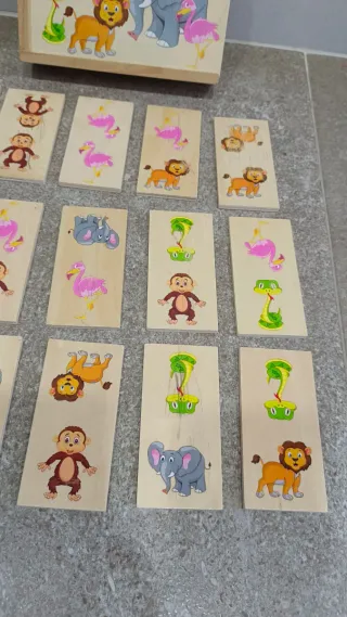 Juego DOMINO MADERA Animales
