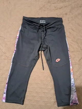 Leggings Lotto palestra neri multicolore