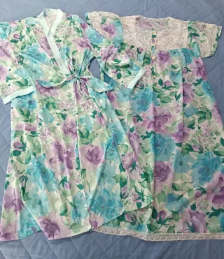Vestaglia e camicia da notte floreale