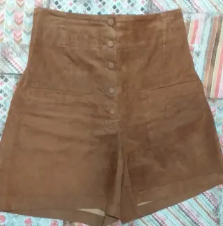 Pantaloncini scamosciati marroni