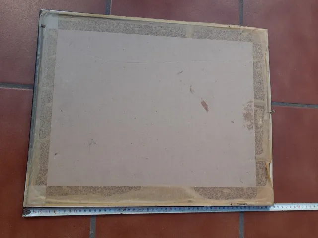 Cuadro abstracto enmarcado