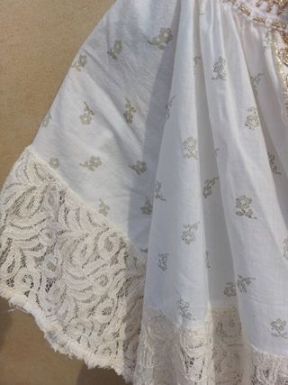 Blusa Ibicenca boho chic hippie bordada con encaje