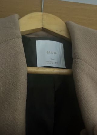 Abrigo MNG Beige Lana Talla L