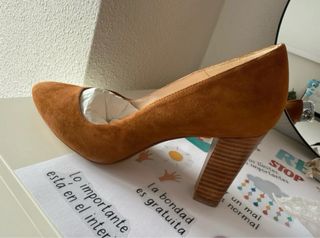 Minelli Zapatos de tacón marrón ante