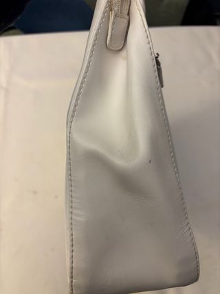 Borsa in pelle bianca