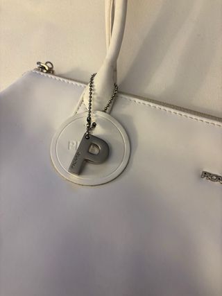 Borsa in pelle bianca