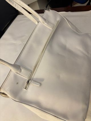 Borsa in pelle bianca