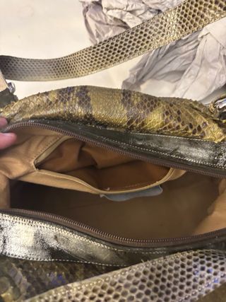 Borsa in rettile e pelle