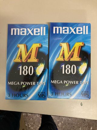 2 Cintas VHS Maxell Mega Power Tape E-180