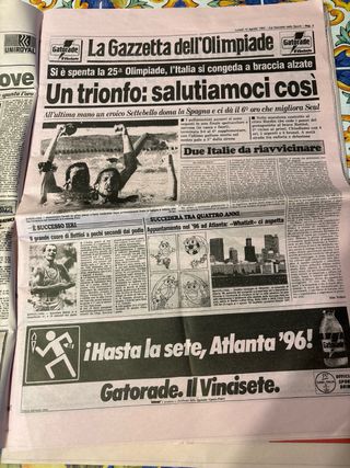 Gazzetta dello Sport 10 Agosto 1992