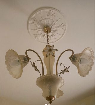 Lampadario vintage floreale