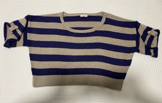 Jersey rayas beige y azul talla U mujer