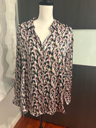 Camisa satinada Cortefiel Talla L