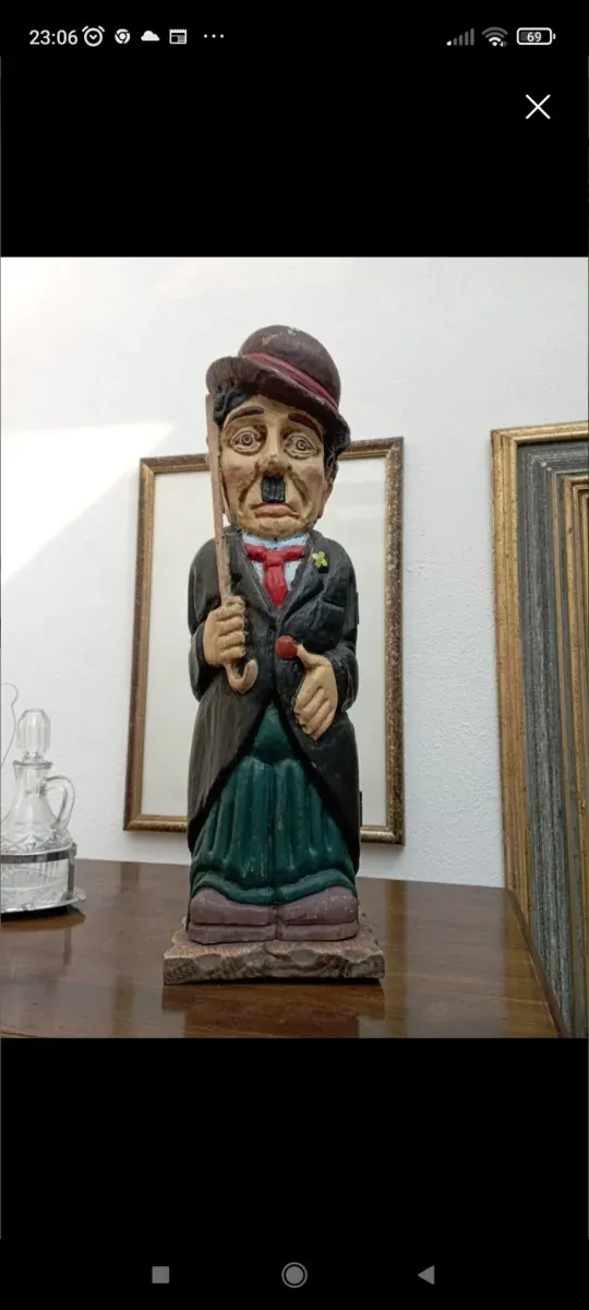 Portabottiglie Legno Charlie Chaplin