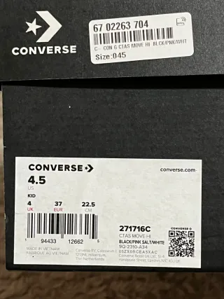 Converse All Star Nere Arancio Tg 37