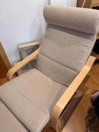 Sillón Ikea Poäng con Reposapiés