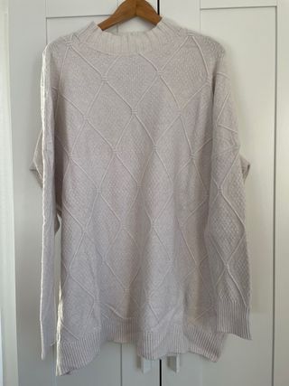 Jersey Beige Punto Rombo Talla Única