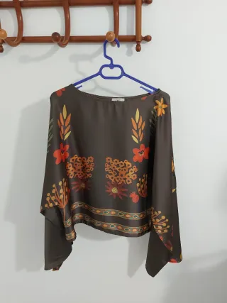 Conjunto fluido estampado verde talla única