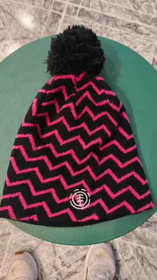 Gorro Element Talla S Zigzag Negro/Rosa