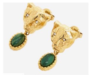 Pendientes Roberto Cavalli Oro y Verde