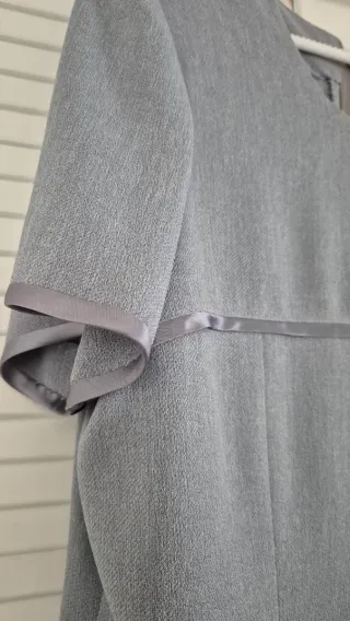 Vestido gris azulado talla grande