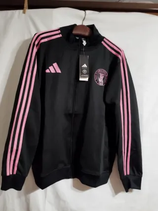 Chaqueta Adidas Inter Miami Negra y Rosa
