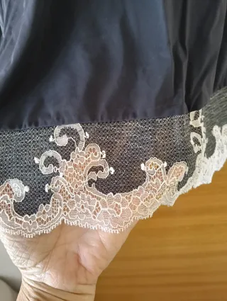 Conjunto de lencería negro y blanco