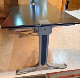 Scrivania ufficio/studio nera e grigia