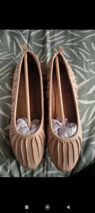 Bailarinas beige talla 40