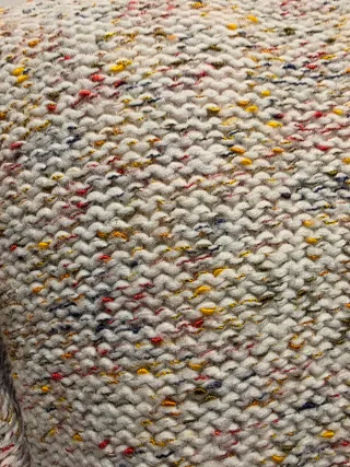 Maglione dolcevita patchwork multicolor